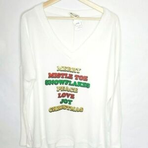 Tru Self XL Holiday Sweatshirt Sweater Mistletoe